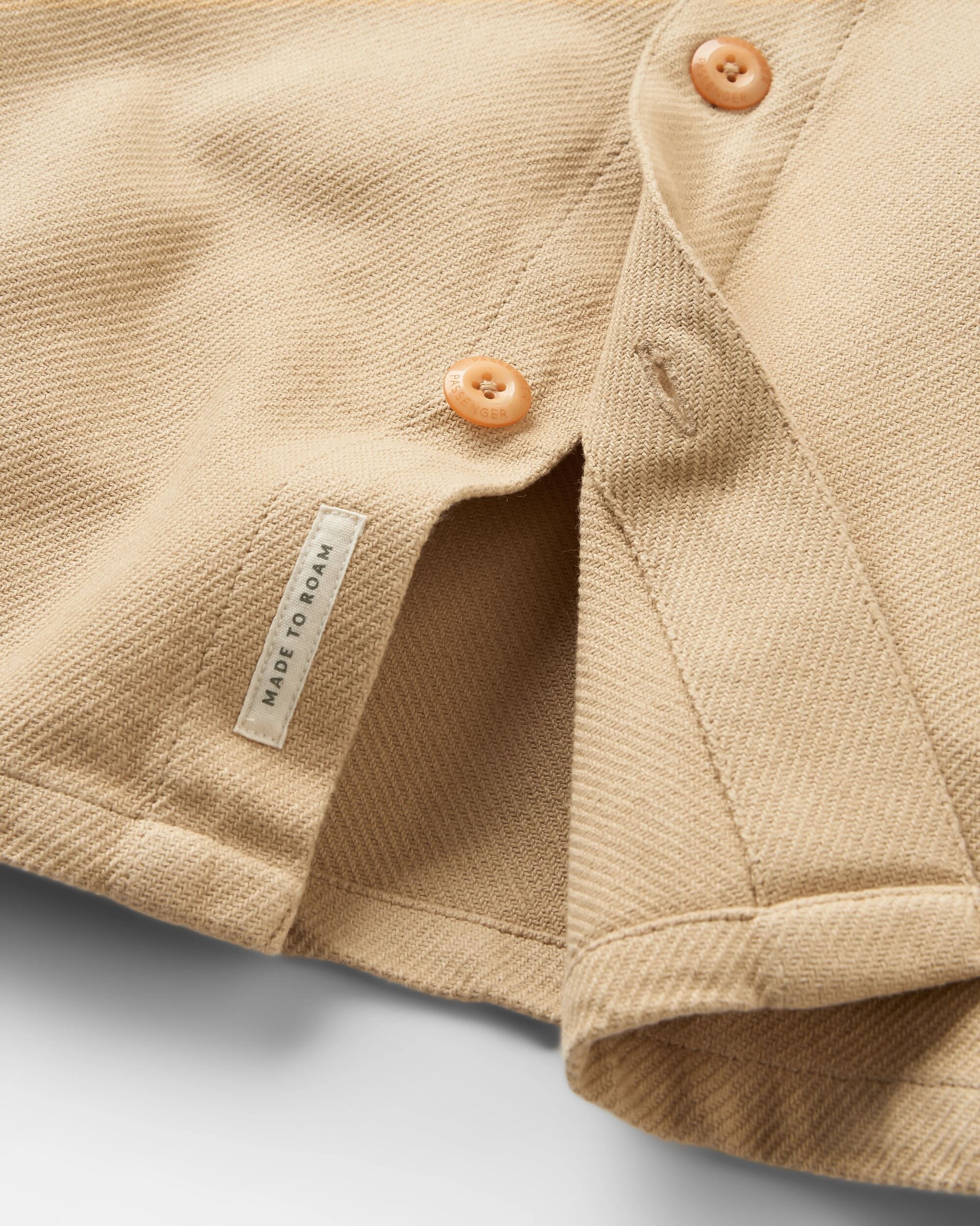 Island Twill Shirt - Stone - Flatlay