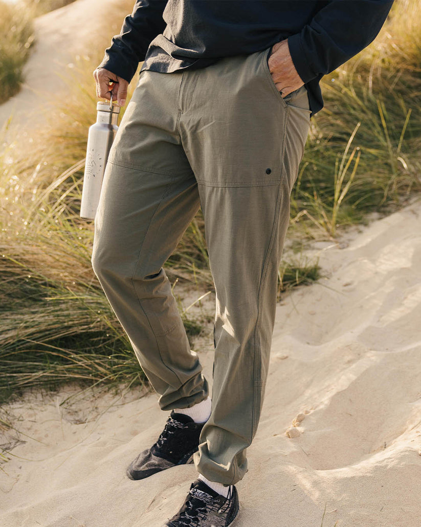 DRIFTING CURRENTS OLIVE WOVEN PANTS