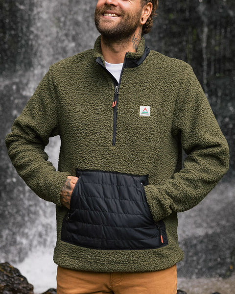 Oceanside Recycled Polar-Lined Sherpa Fleece Khaki – Passenger