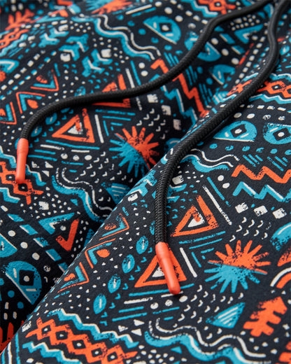 Way Out NetPlus® All Purpose Short - Elemental Geo Black - Flatlay