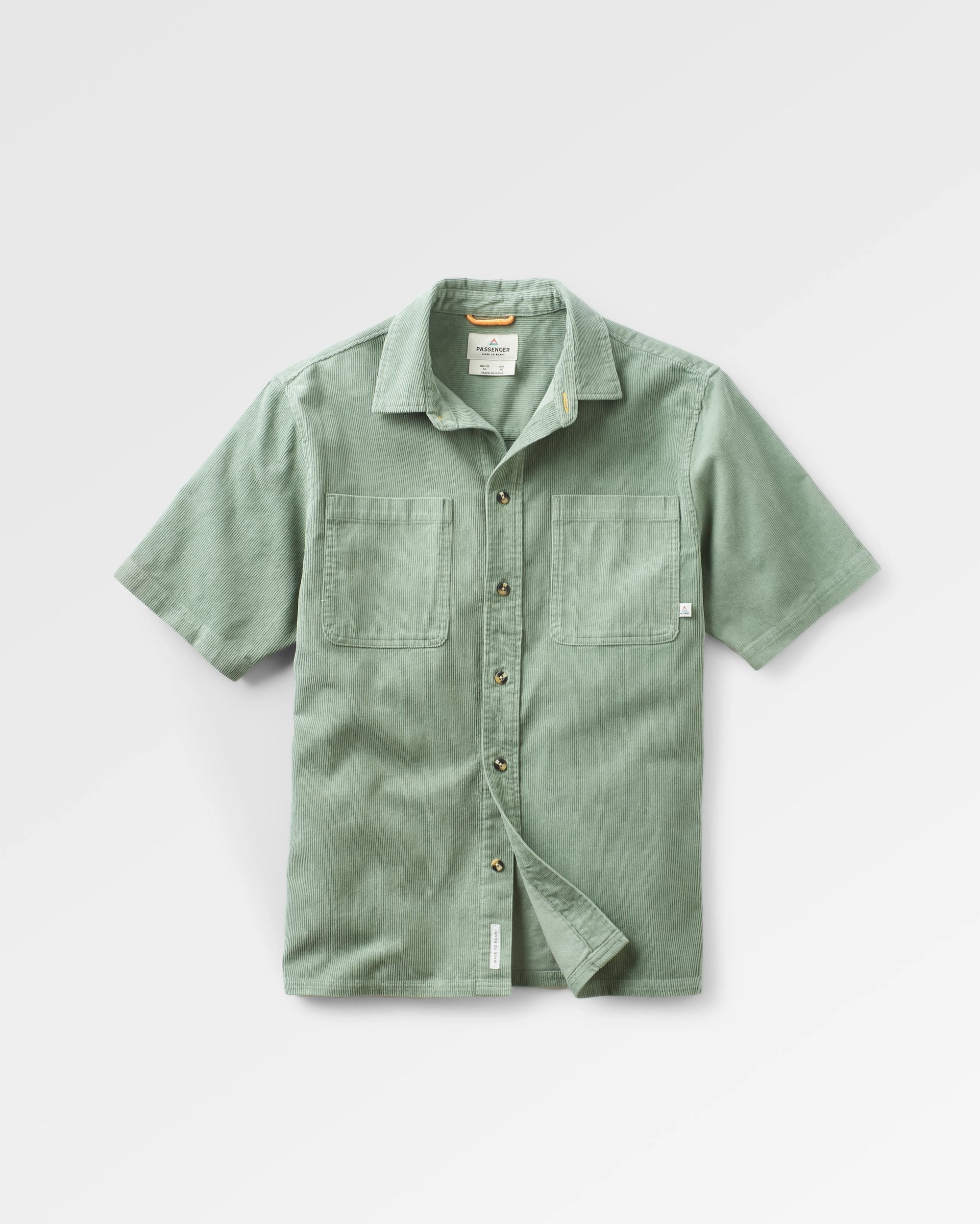 Backcountry Short Sleeve Cord Shirt - Pistachio - Flatlay