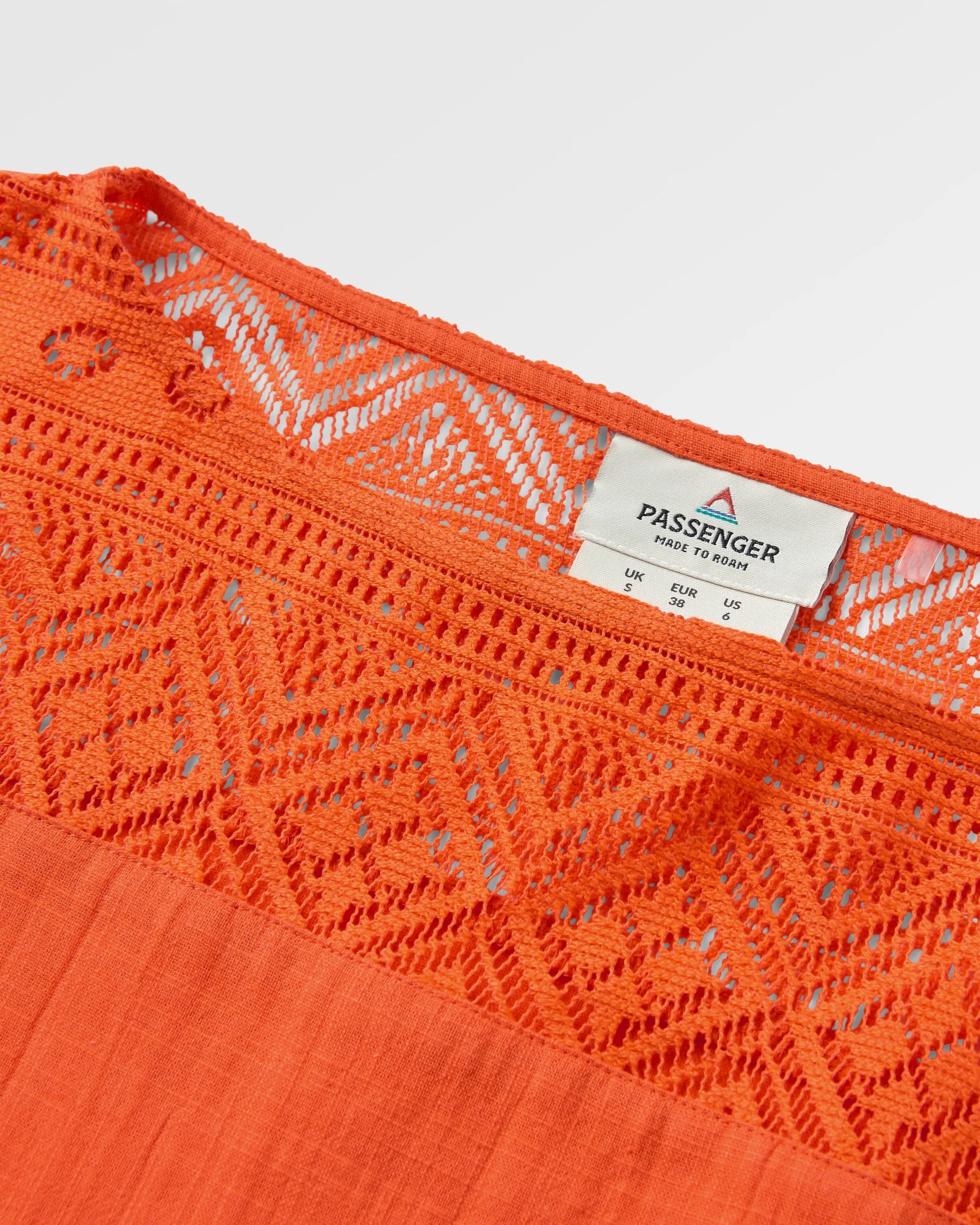 Flurry Woven Top - Ember Orange - Flatlay