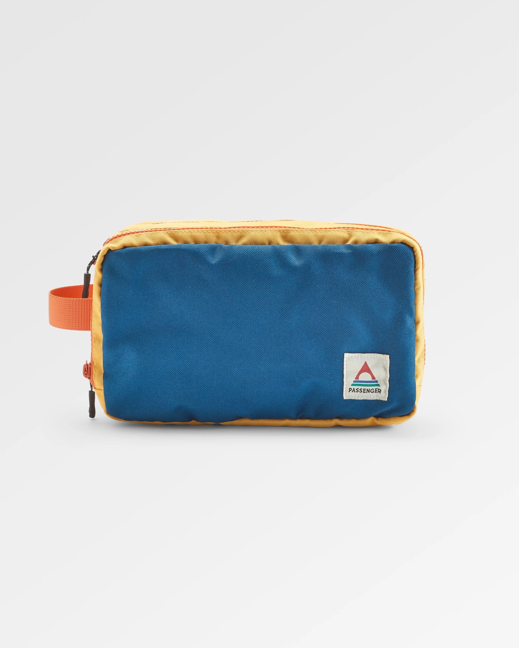 Travel Recycled Wash Kit - Tidal Blue Orange Multi - Flatlay