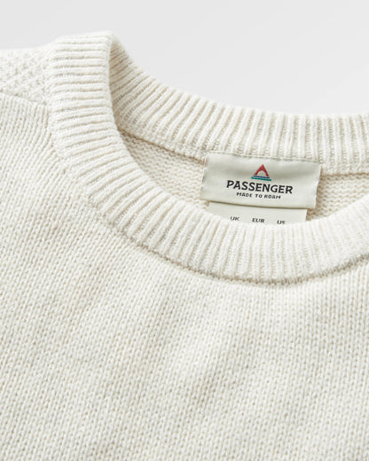 Cove Organic Cotton Knitted Jumper - Off White - Flatlay