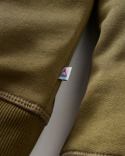 Odyssey Organic Cotton Hoodie - Dark Olive - Flatlay