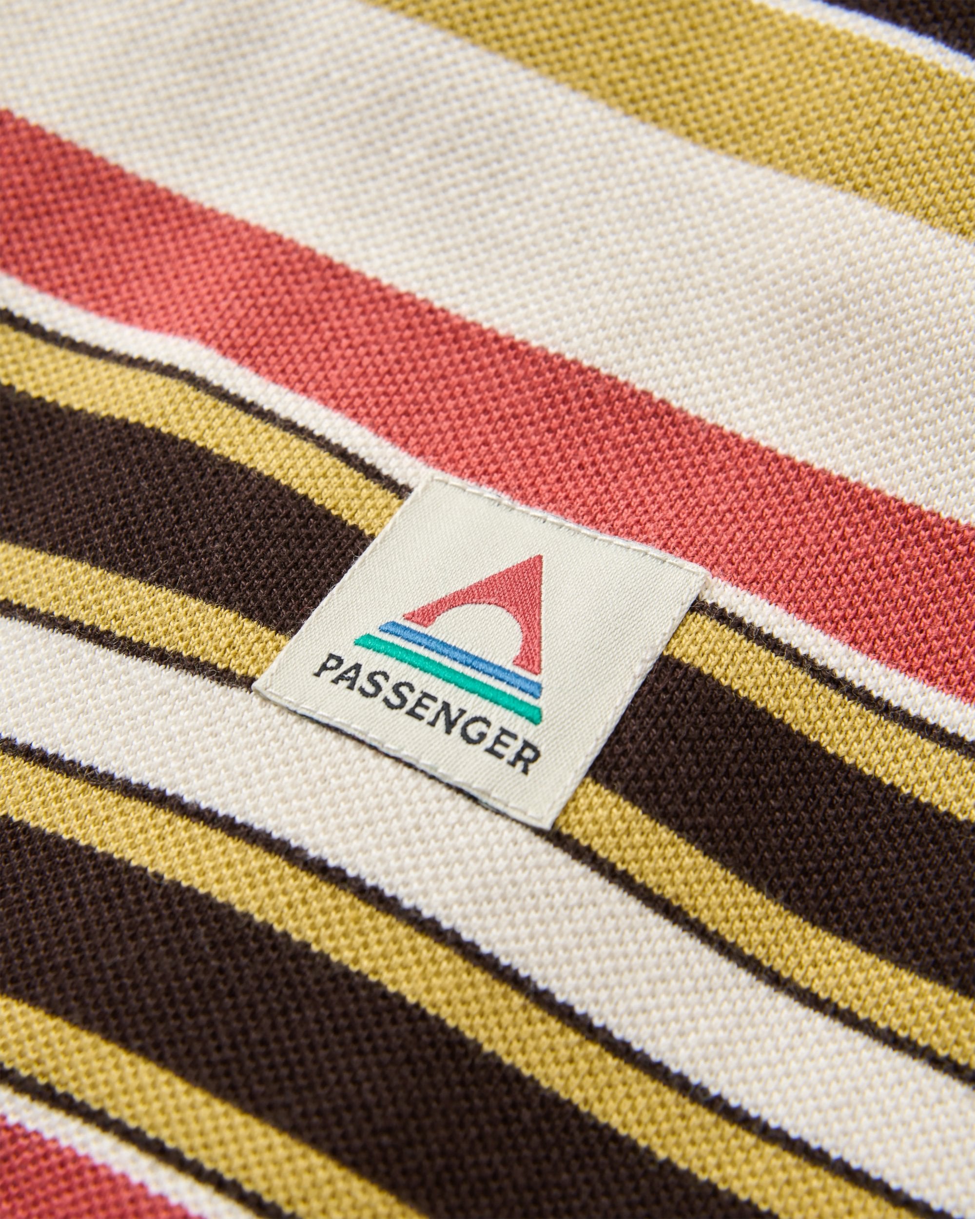 Wild Pine Stripe T-Shirt - Redwood Multi Stripe - Flatlay