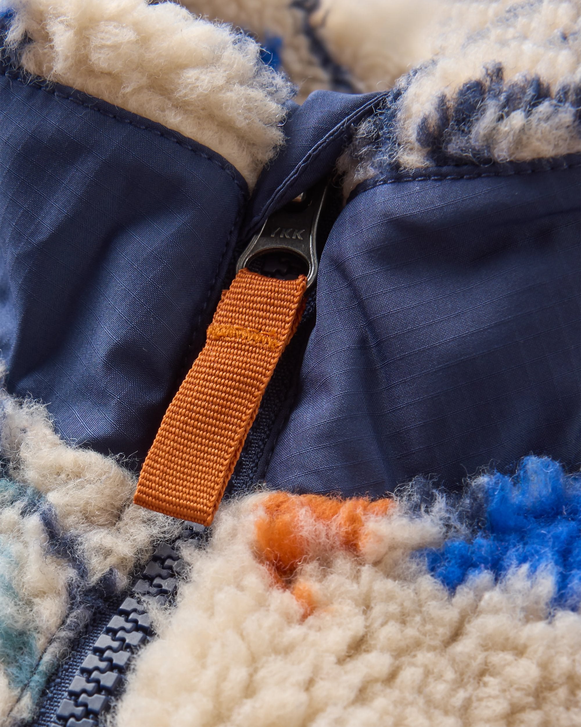 Offroad Recycled Sherpa 1/2 Zip Fleece - Abstract Strata Multi - Flatlay