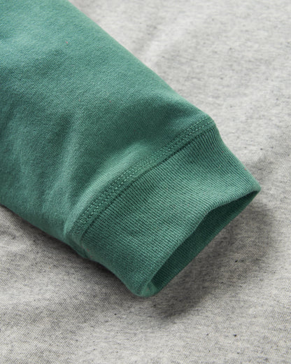 Roamer Recycled Cotton Raglan T-Shirt - Grey Marl - Flatlay