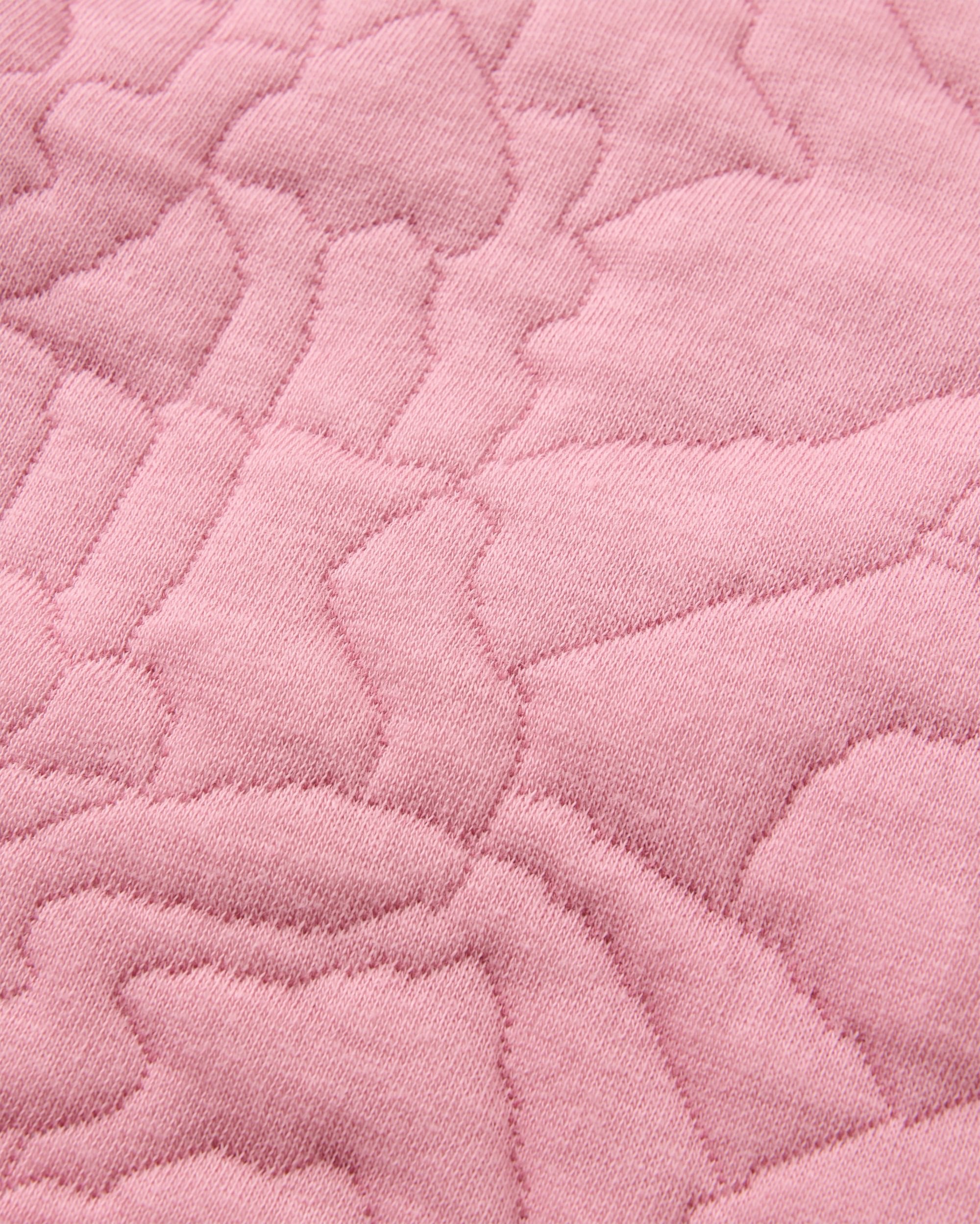 Seagrass Organic Cotton Quilted Hoodie - Pink Haze - Flatlay