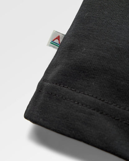 Vita Organic Relaxed Fit T-Shirt - Black - Flatlay