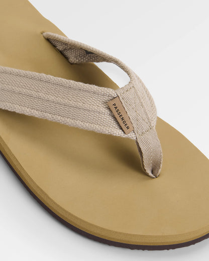 Santos Flip Flop - Taupe - Flatlay