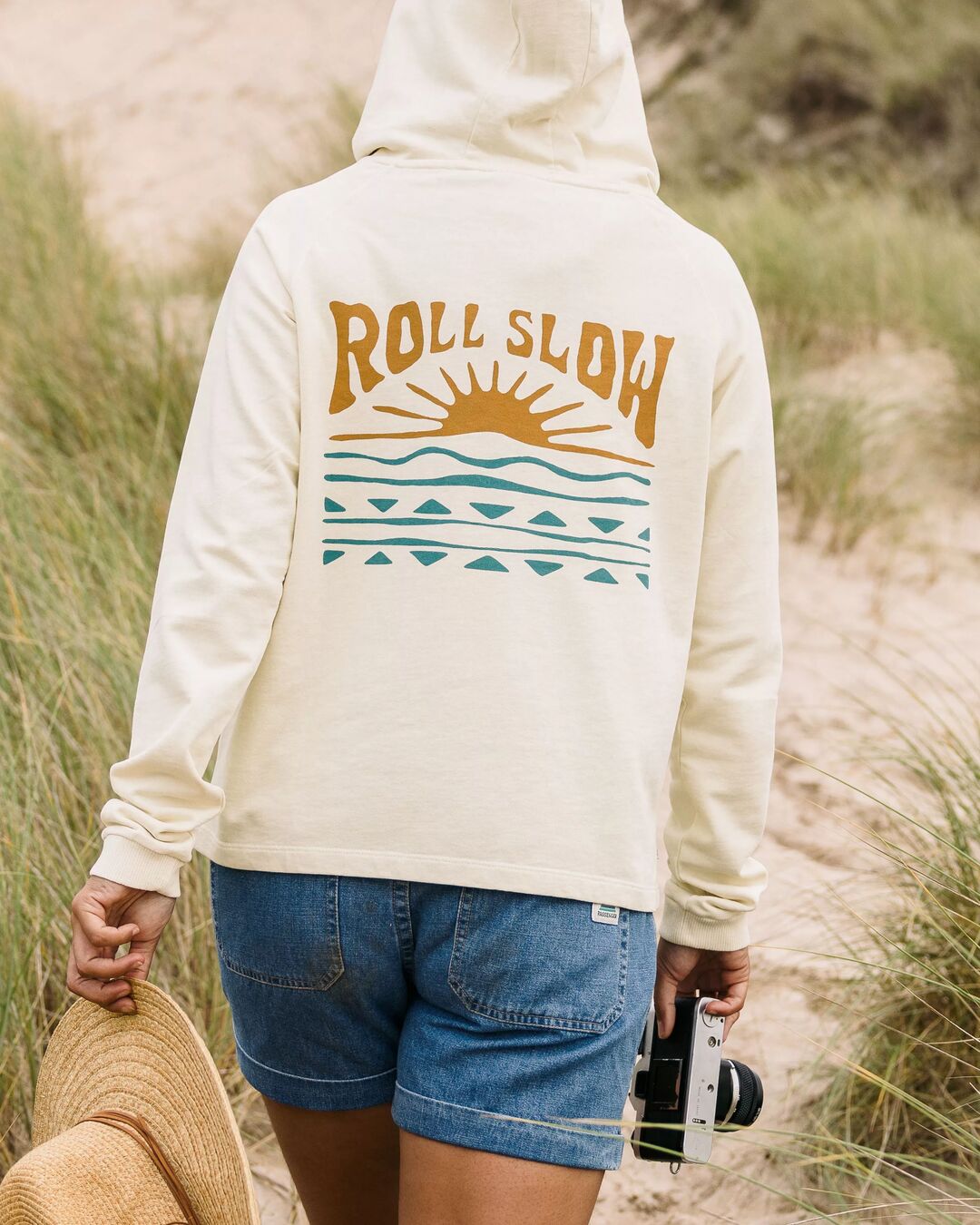 Rolling Slow Recycled Cotton Hoodie Pale Yellow – Passenger