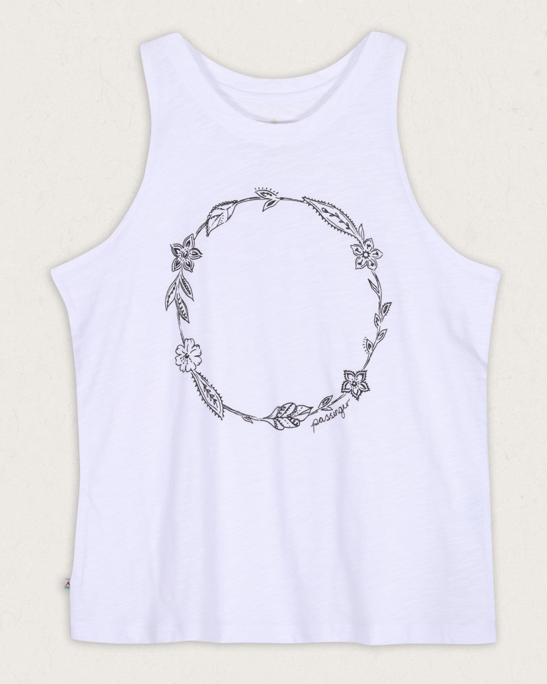 Daisy Chain Recycled Cotton Vest - White