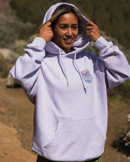 Laidback Organic Cotton Hoodie - Lilac Mist Marl - Lifestyle