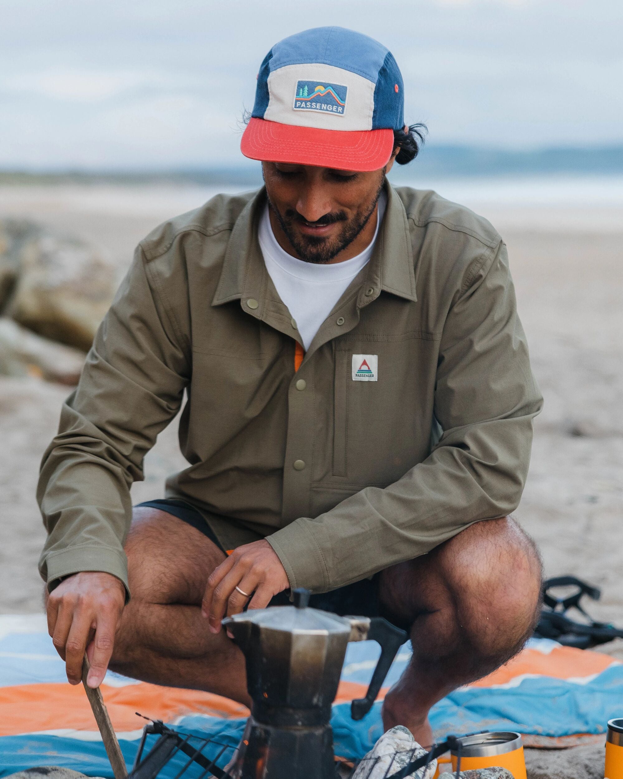 Traveller Stretch Shirt - Khaki - Lifestyle