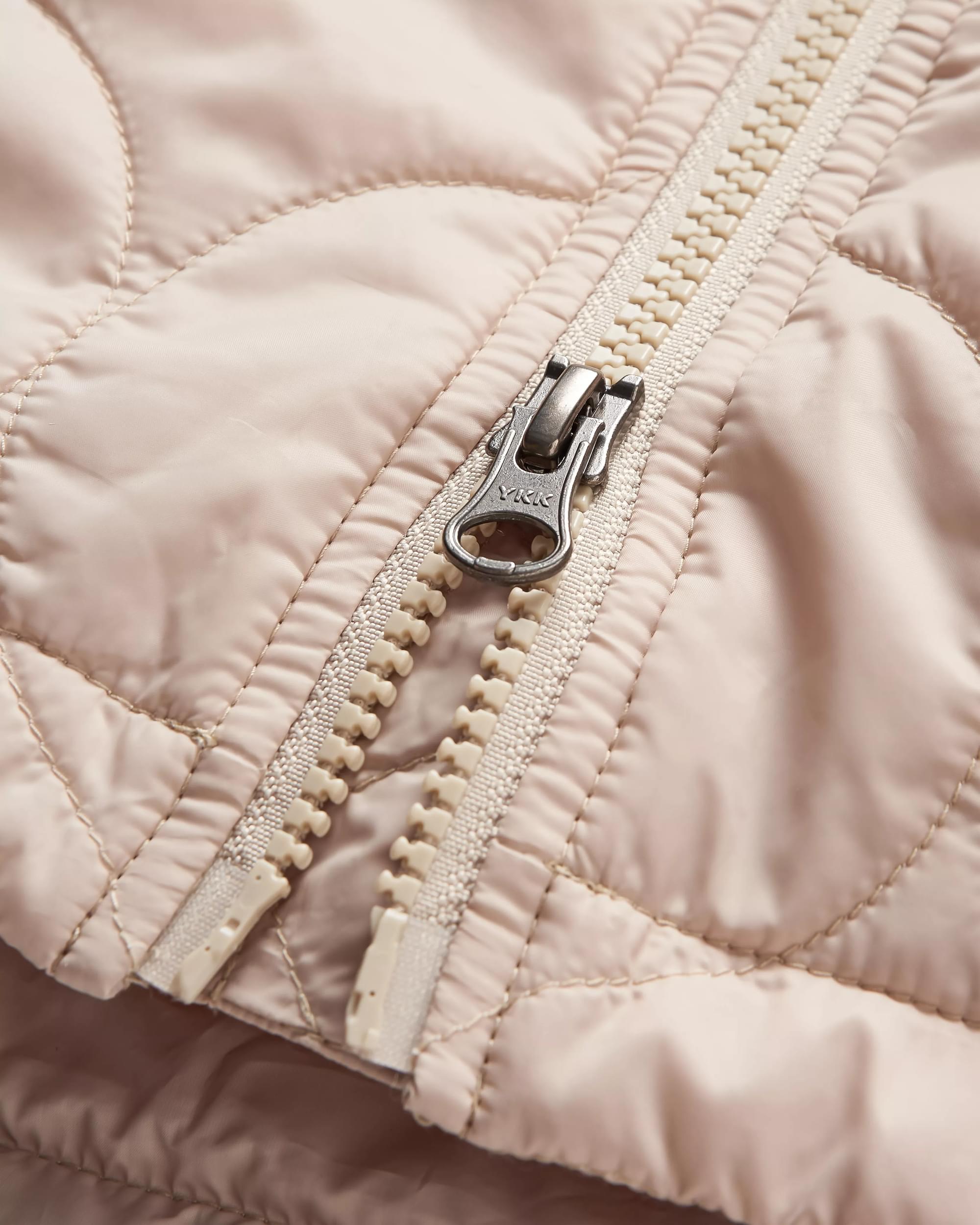 Flora Long Recycled Insulated Parka - White Pepper - Flatlay