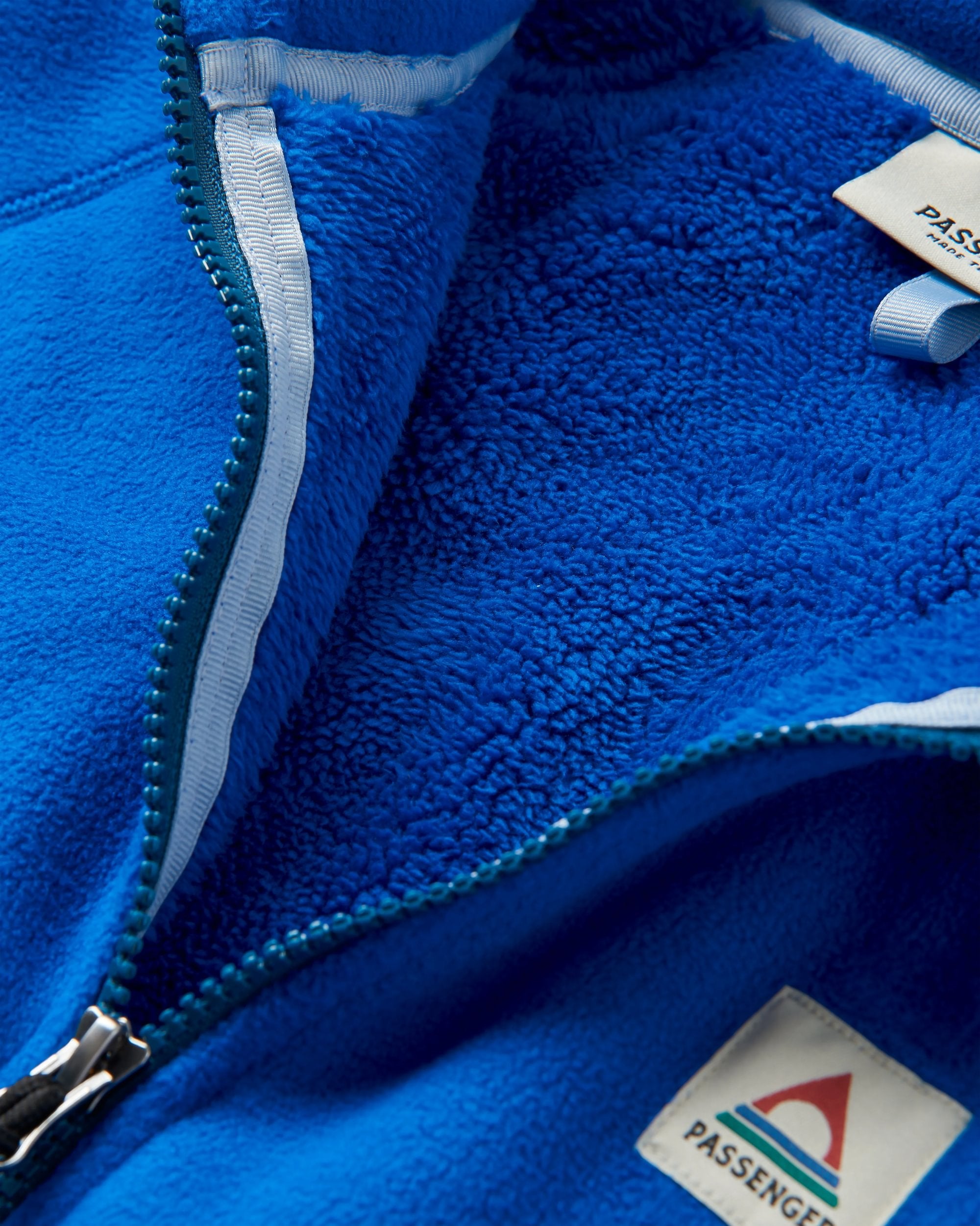 Folksy Sherpa Fleece Azure Blue – Passenger