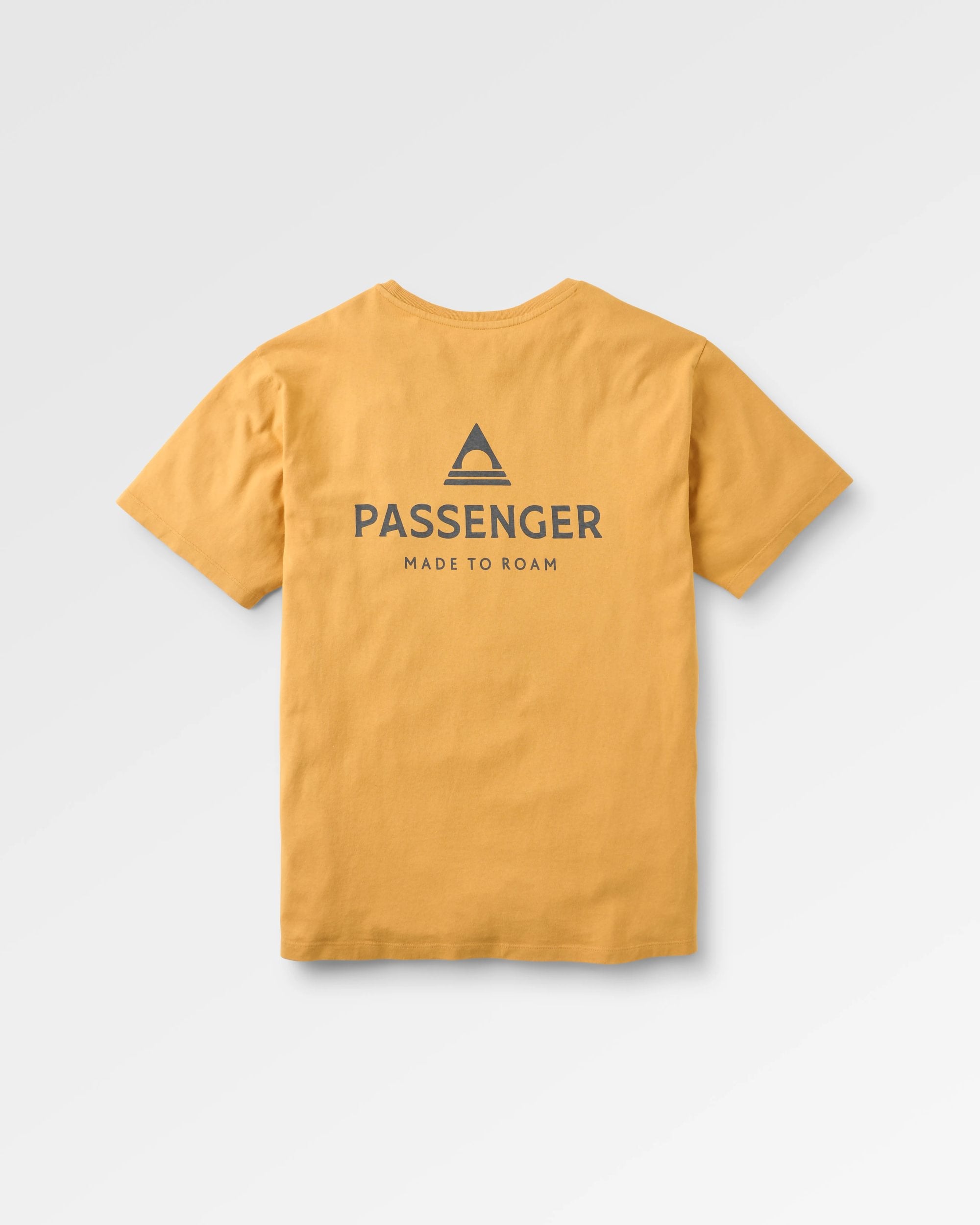 Passenger Recycled Cotton T-Shirt - Spruce Yellow - Flatlay