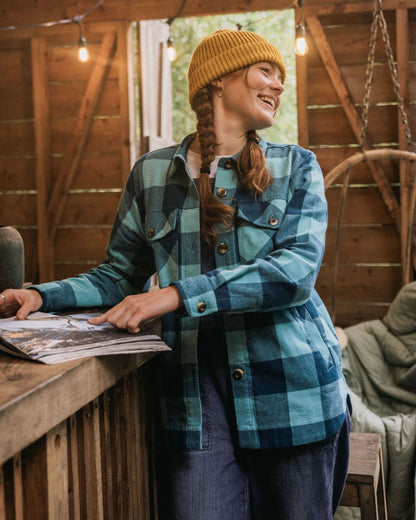 Stella Organic Cotton LS Shirt - Retro Blue Check  - Lifestyle