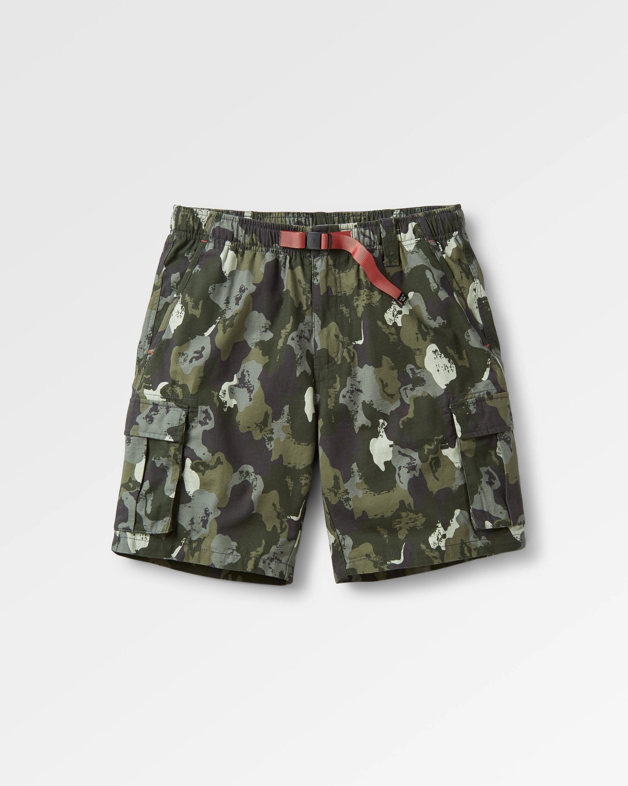 Adventurer Cargo Cotton Short - Sycamore Khaki Camo - Flatlay