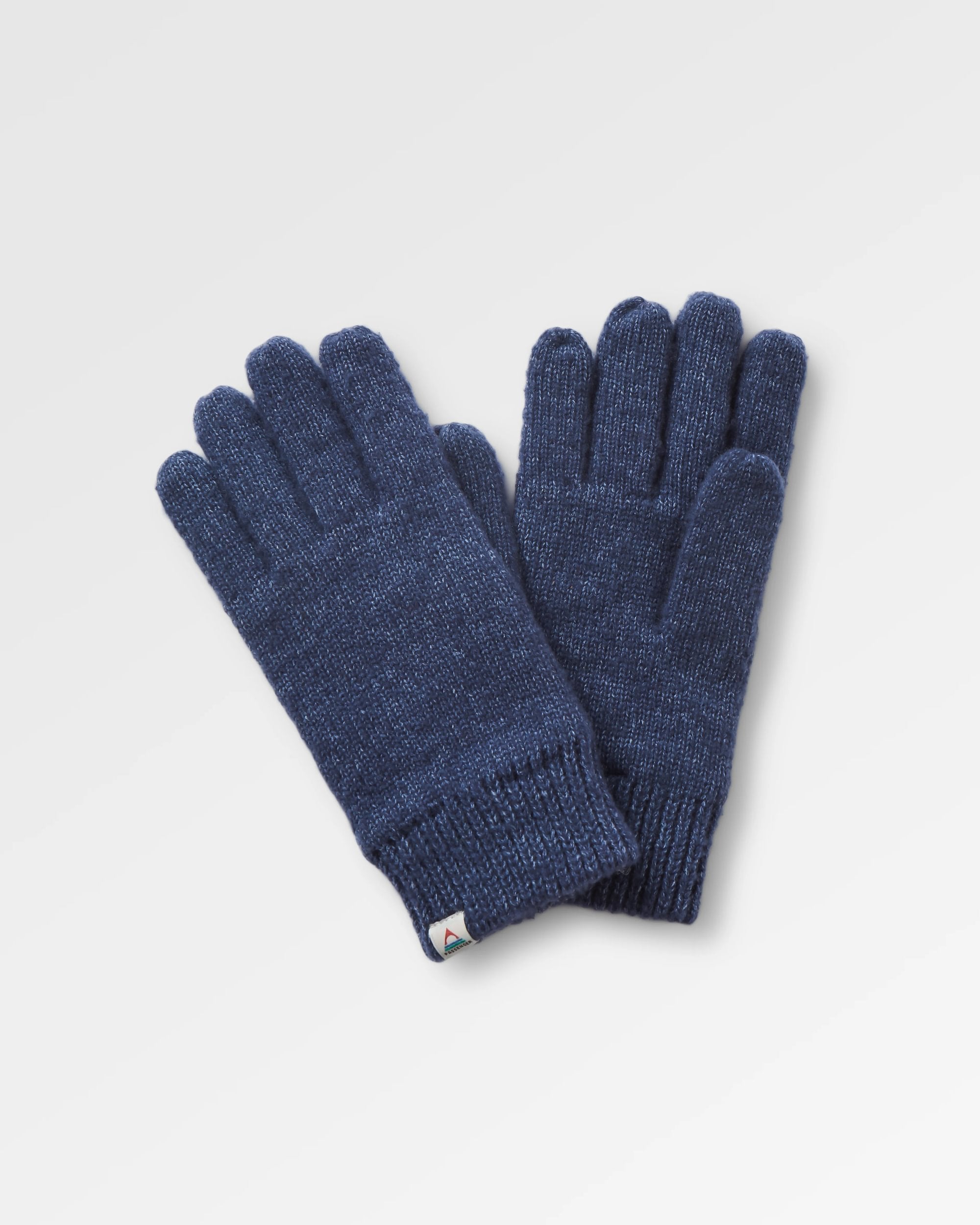 Gale Recycled Knitted Gloves - Rich Navy - Flatlay