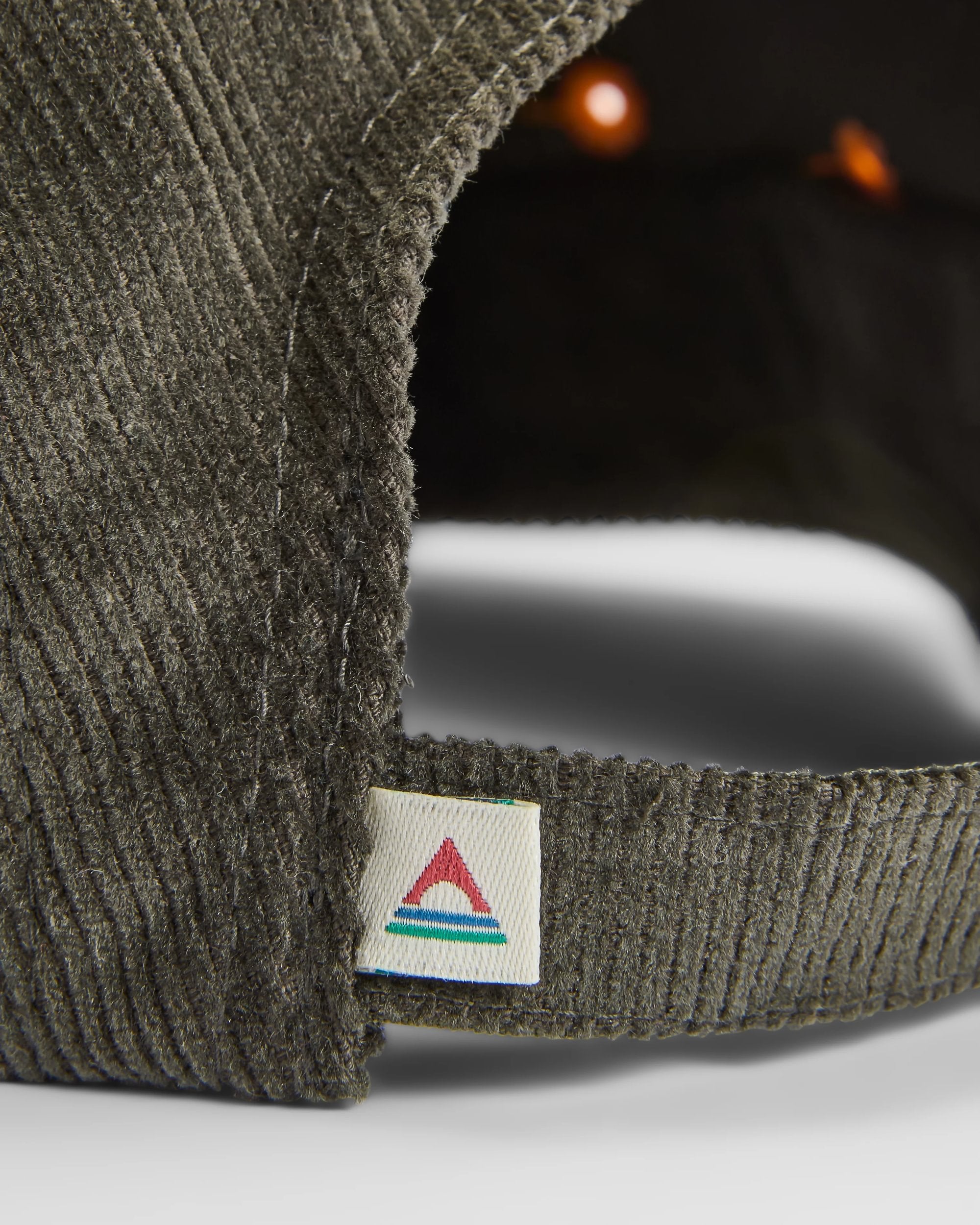 Fixie Cord 5 Panel Cap - Khaki - Flatlay