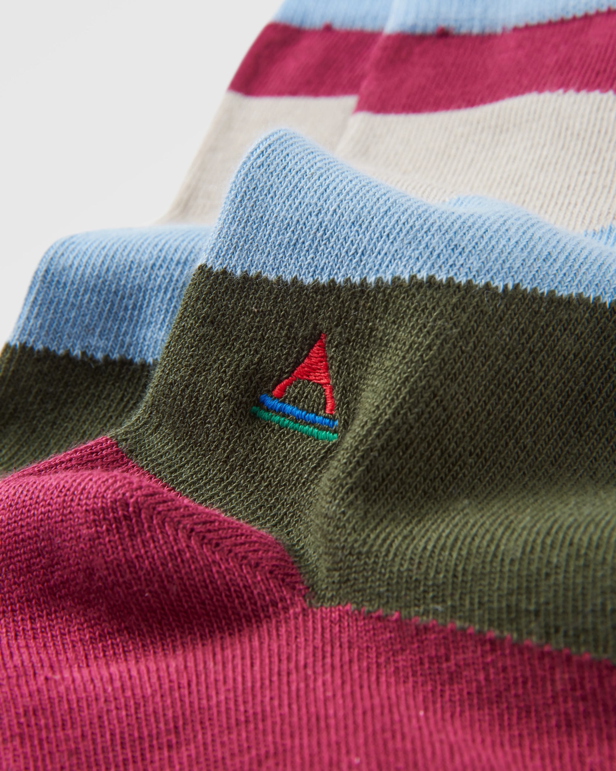 Vista Organic Socks - Rhubarb - Flatlay