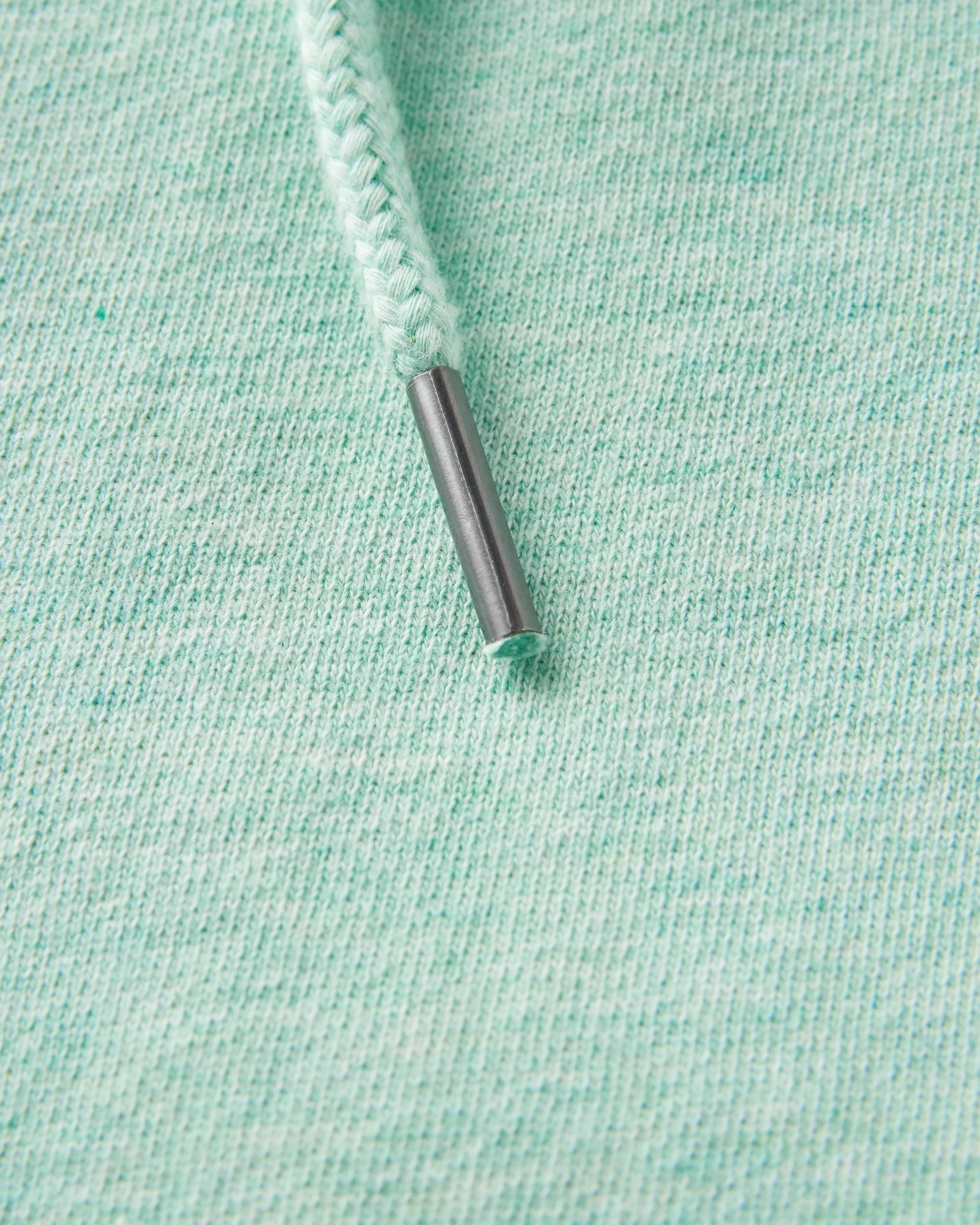 Laidback Organic Cotton Hoodie - Aqua Marl - Flatlay