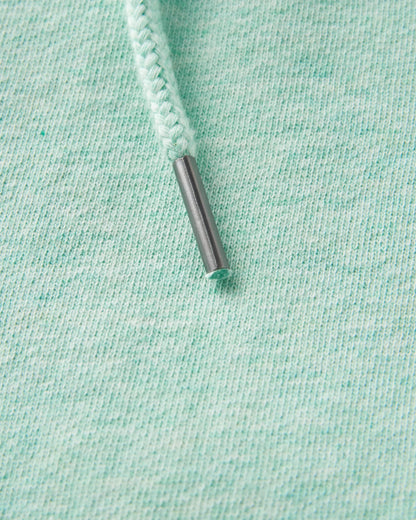 Laidback Organic Cotton Hoodie - Aqua Marl - Flatlay