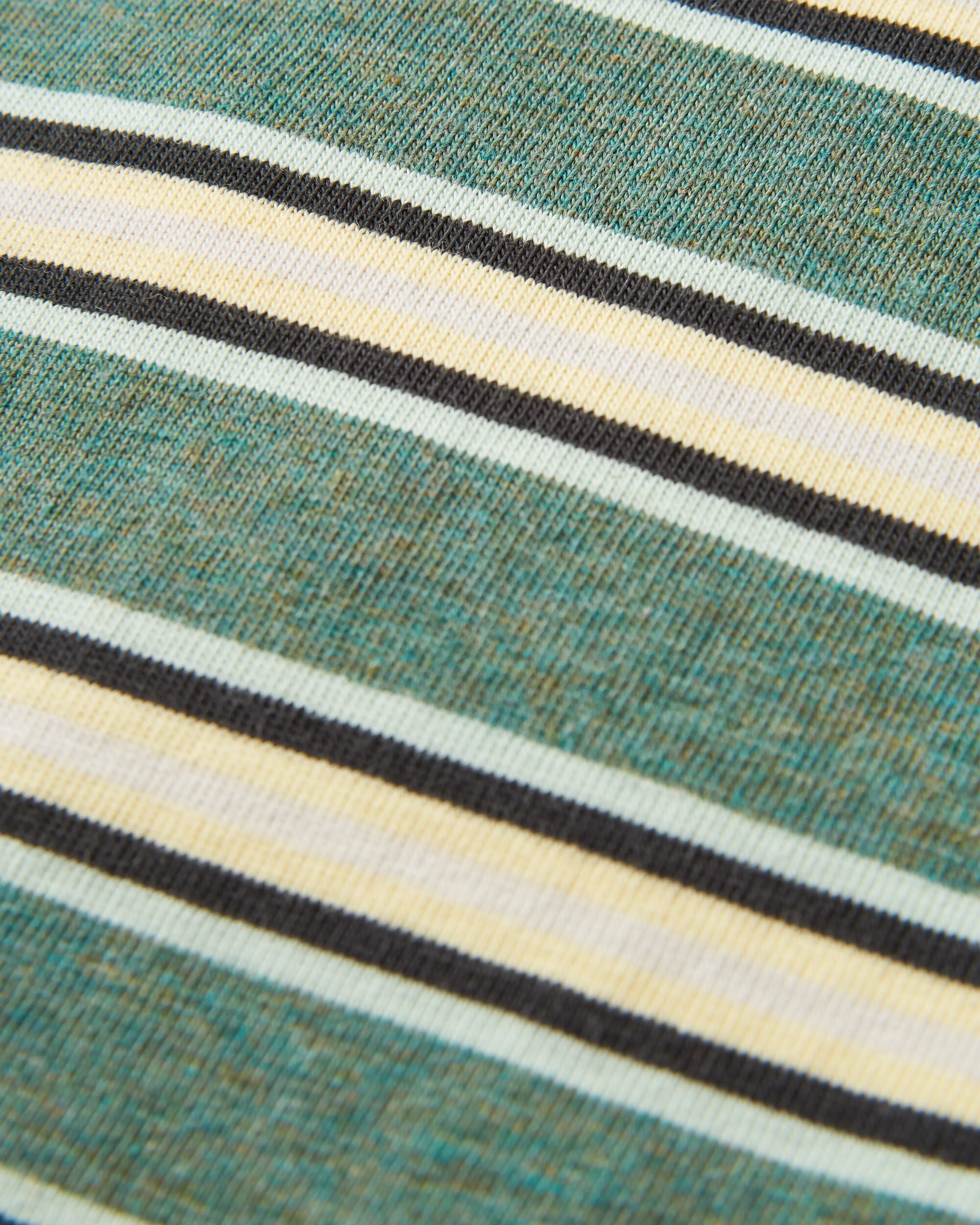 Retro Relaxed Fit T-Shirt - Deep Ocean Multi Stripe - Flatlay