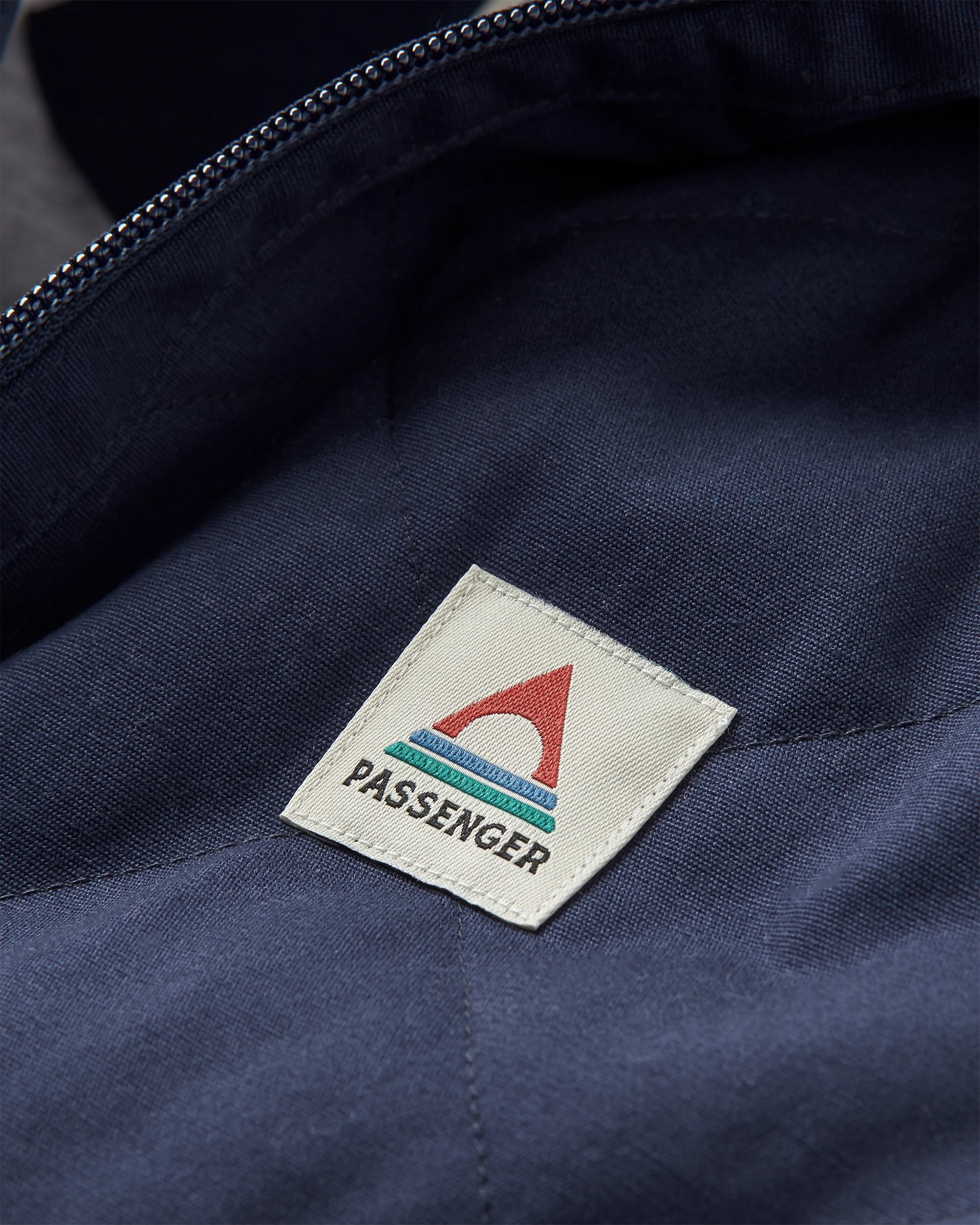 Sefton Recycled Deep-Pile Sherpa Full Zip Fleece - Abstract Mountain Blue Steel - Flatlay