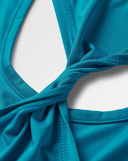 Twist Recycled Active Vest - Blue Pool - Flatlay