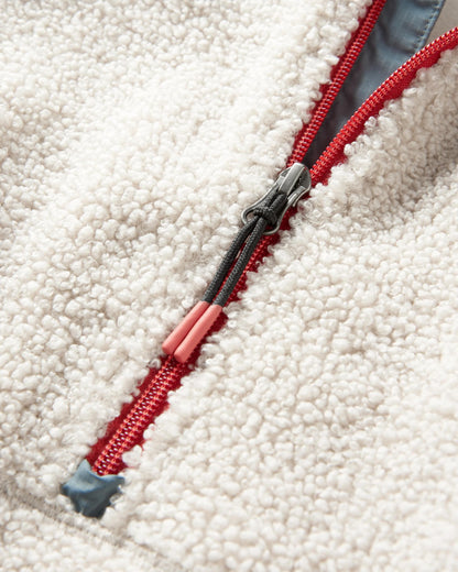 Muse Recycled Polar-Lined Sherpa Fleece - Pebble Grey - Flatlay