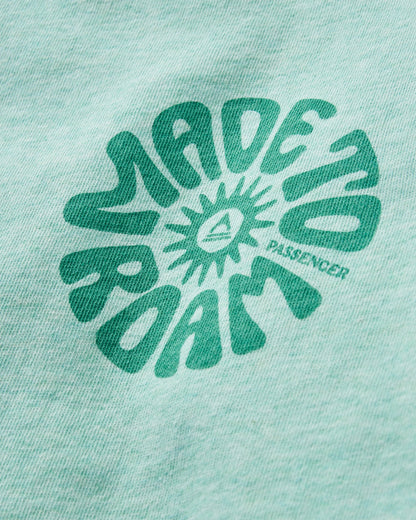 Fade Organic Cotton Sweatshirt - Aqua Marl - Flatlay