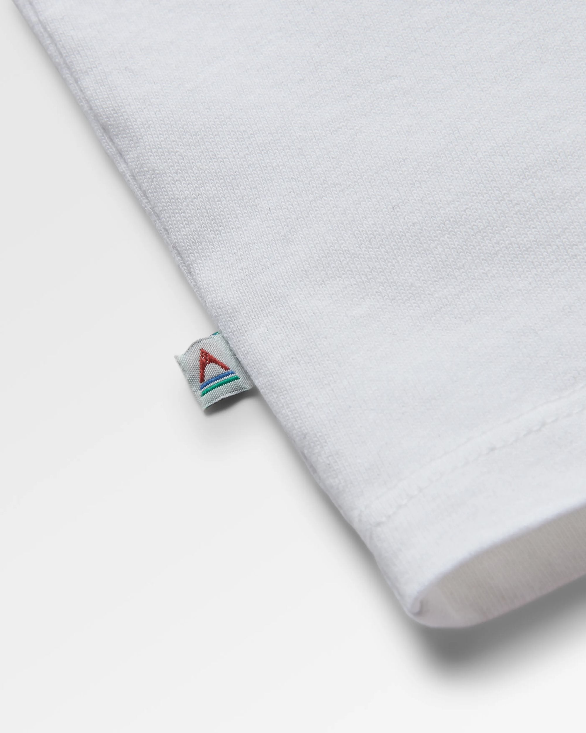 Sunray Recycled Cotton T-Shirt - White - Flatlay