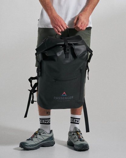 Tide 25L Dry Bag Backpack - Black - Studio Model - Male