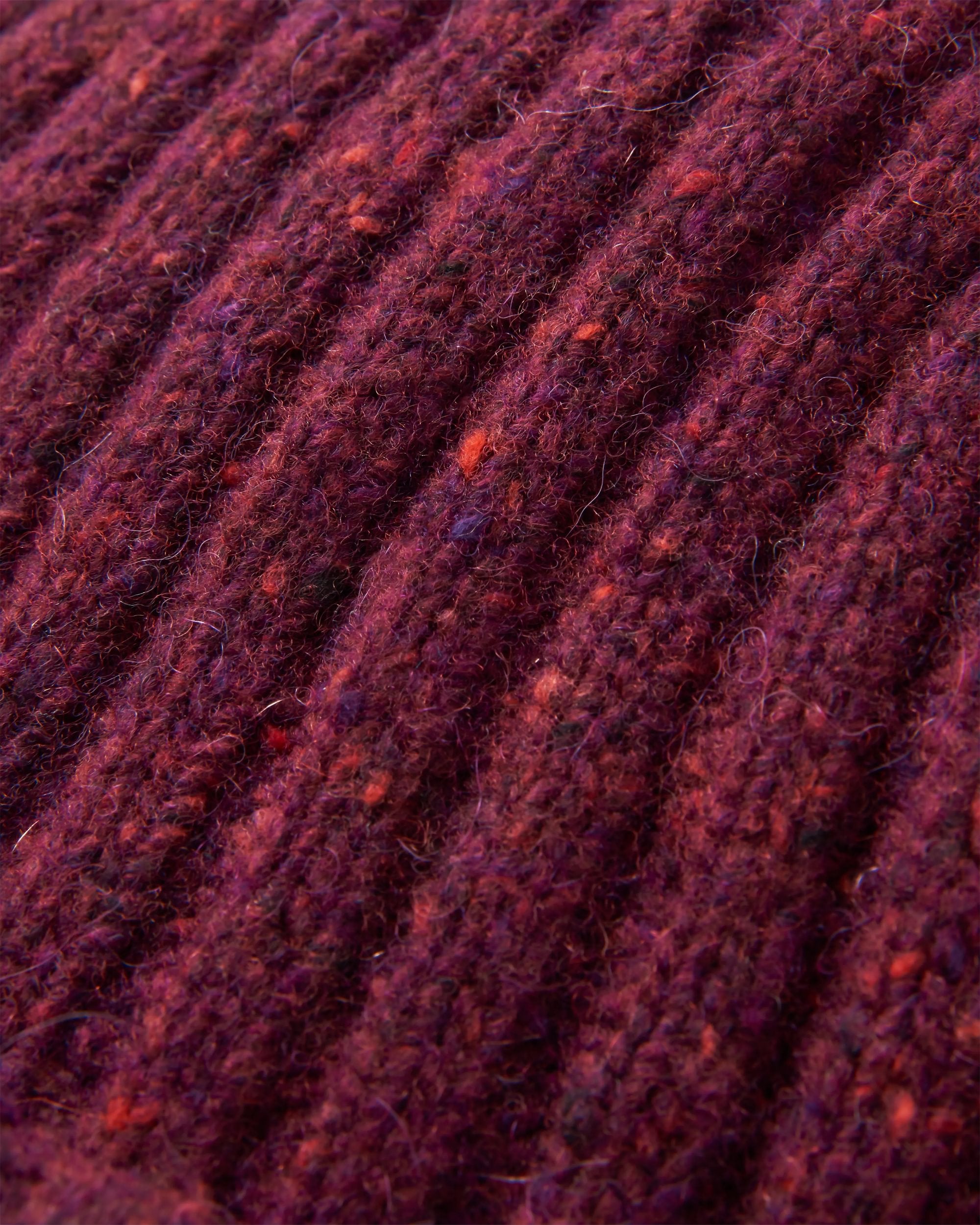 Fisherman Merino Wool Beanie - Wine - Flatlay