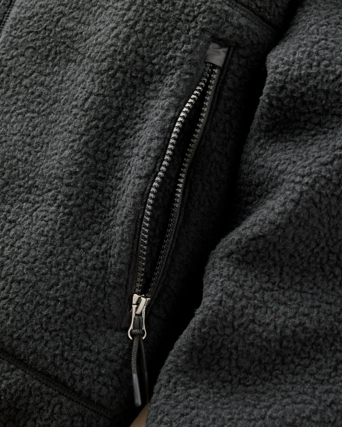 Offgrid 1/2 Zip Hooded Sherpa Fleece - Black - Flatlay