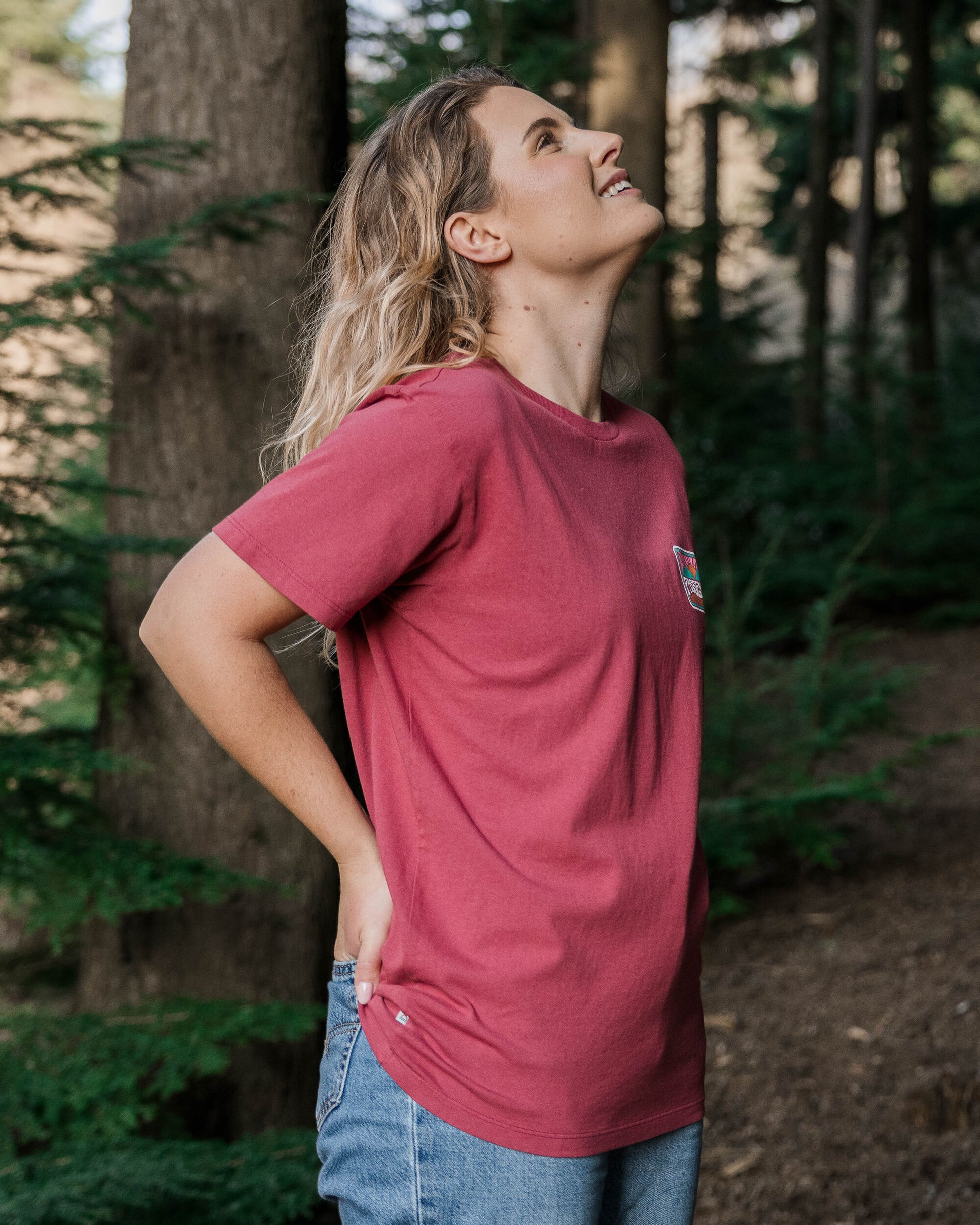 Golden Hour Recycled Cotton Oversized T-Shirt - Earth Red