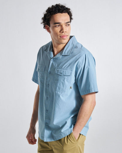 Acreage Shirt - Faded Denim - Studio Model