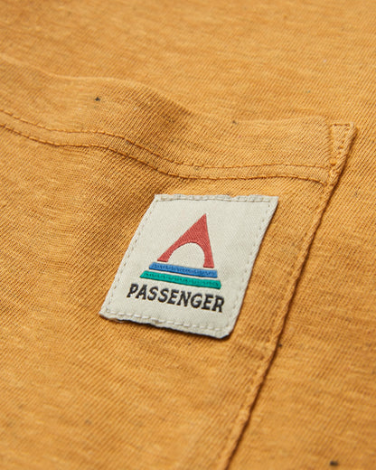 Heritage Organic Relaxed Fit T-Shirt - Spruce Yellow Marl - Flatlay