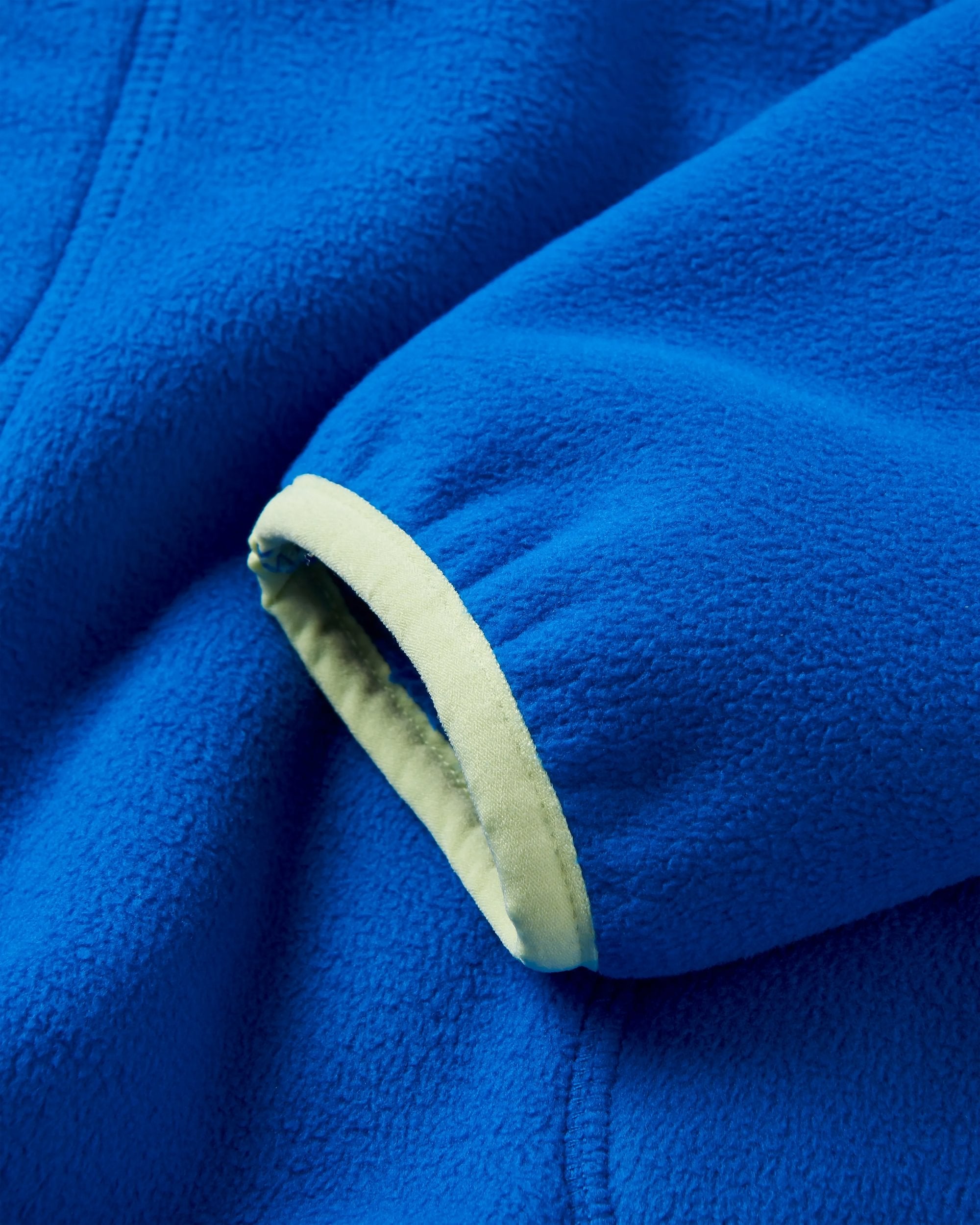 Folksy Recycled Sherpa Fleece - Azure Blue - Flatlay