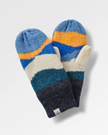 Scenic Recycled Fleece Lined Mittens - Scenic Orange - Flatlay