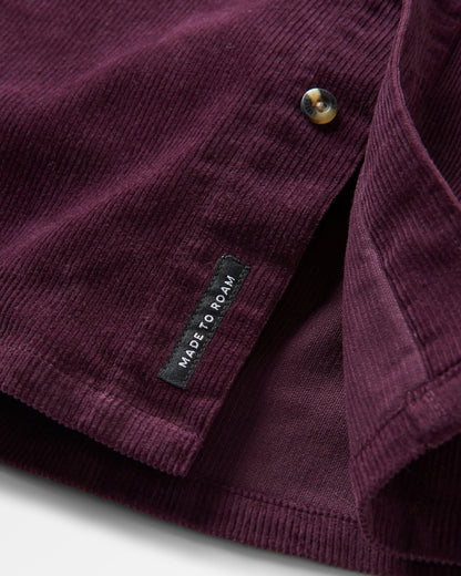 Backcountry Cord Shirt - Deep Plum - Flatlay