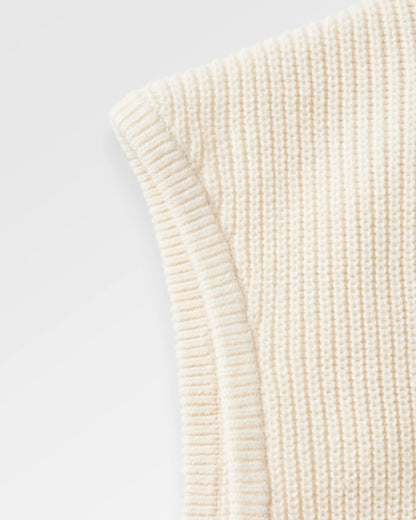 Vintage Organic Knitted Vest - Birch - Flatlay