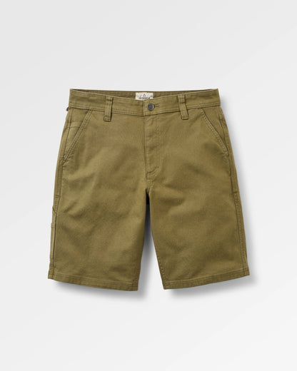 Vantage Organic Cotton Canvas Short - Khaki - Flatlay