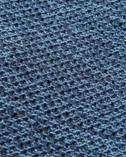 Shore Organic Cotton Knitted Jumper - Rich Navy - Flatlay