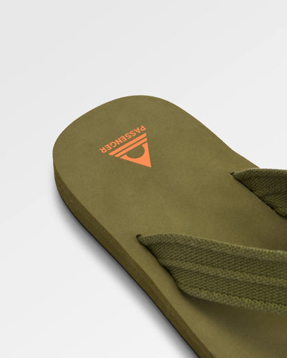 Santos Flip Flop - Khaki - Flatlay