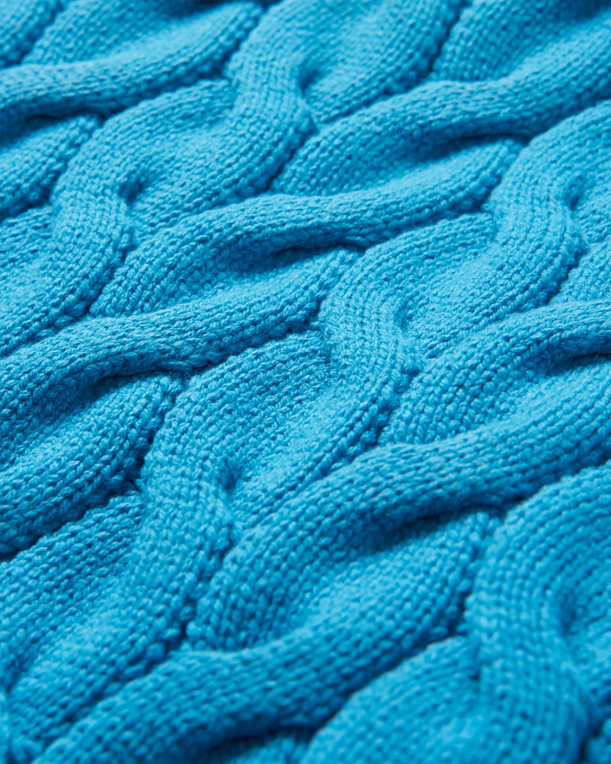 Comfort Organic Knitted Jumper - Atlantic Blue - Flatlay