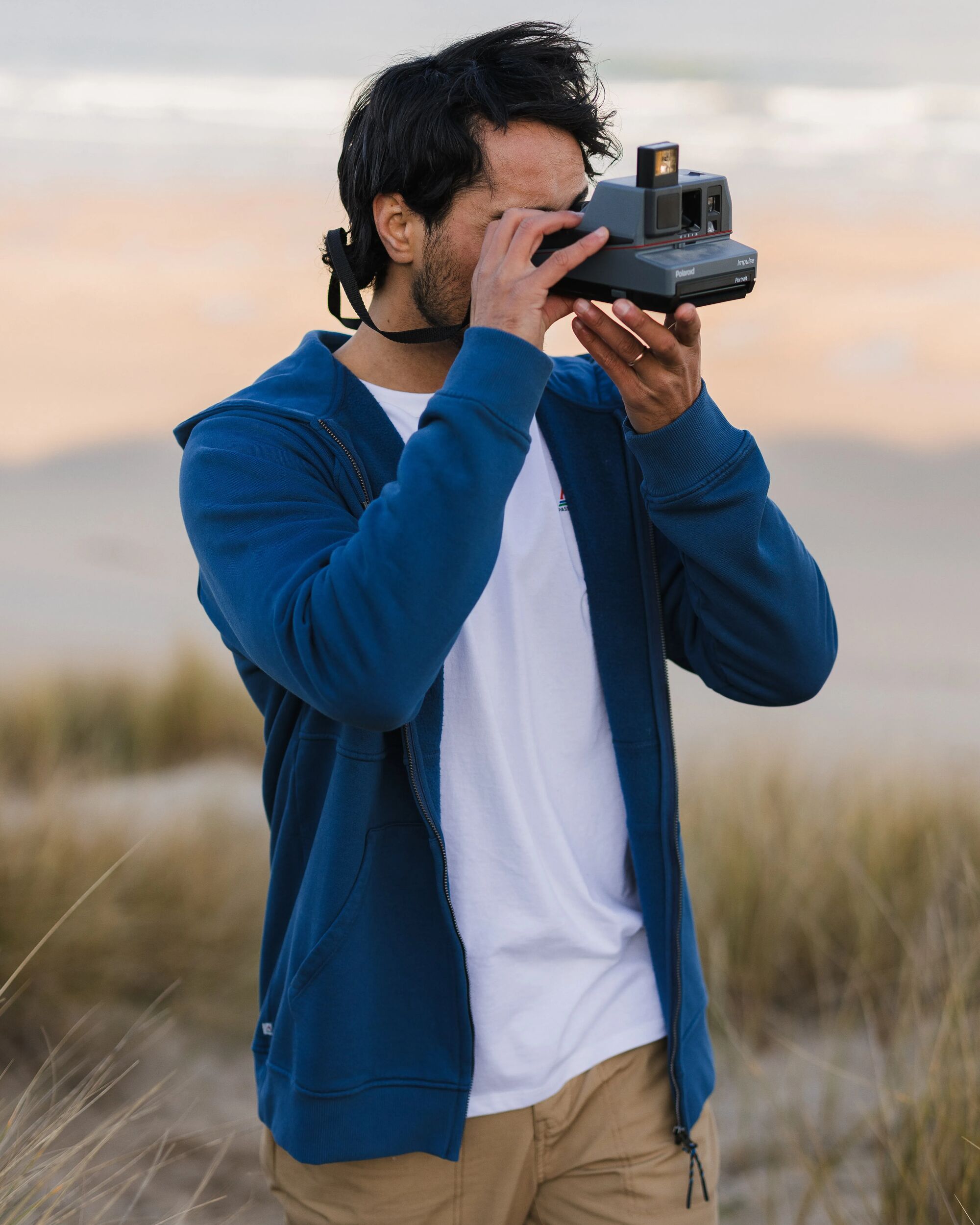 Heritage Full Zip Recycled Cotton Hoodie - Dark Denim - Lifestyle